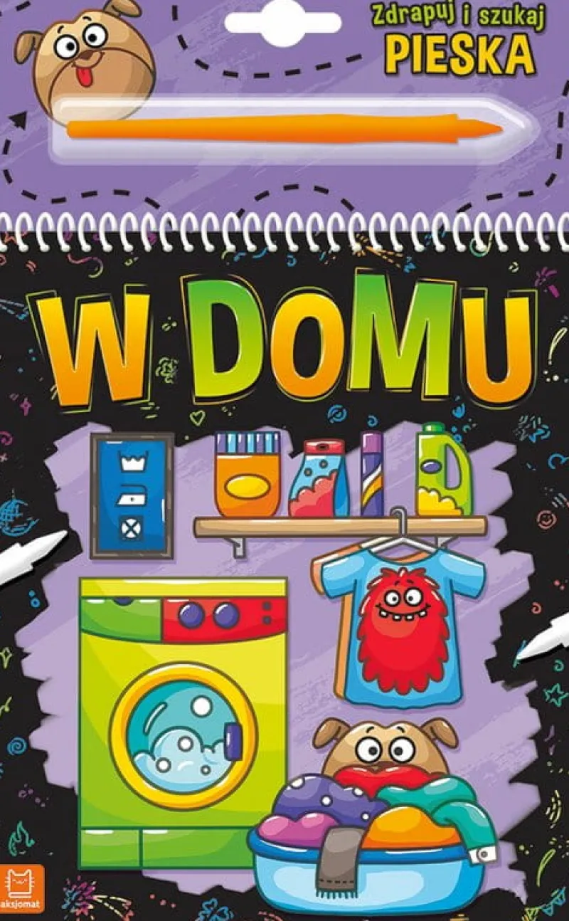 Dzieci AKSJOMAT Książeczka Zdrapuj i szukaj pieska. W domu