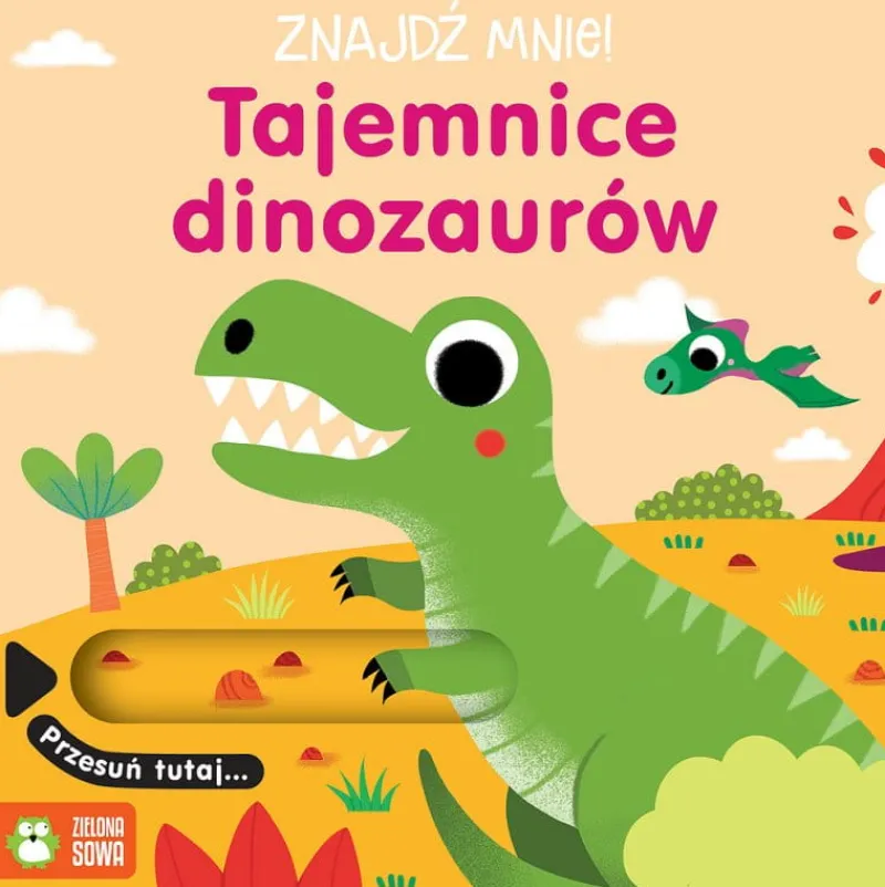 Dzieci ZIELONA SOWA Książeczka Znajdź mnie! Tajemnice dinozaurów