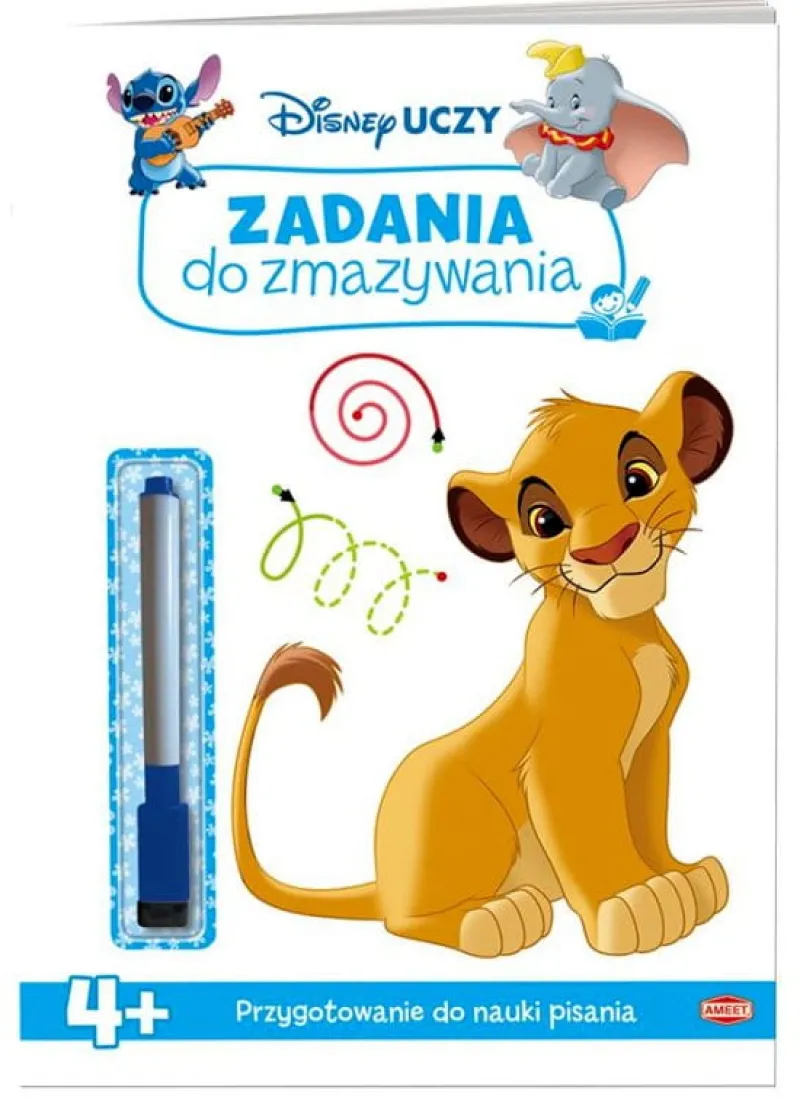 Dzieci AMEET Książka Disney uczy. Classic. Zadania do zmazywania UPTC-9306