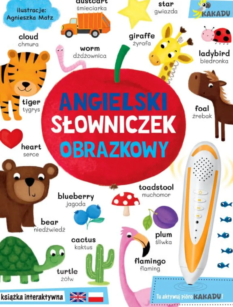 Dzieci WYDAWNICTWO JEDNOŚĆ Książka Kakadu. Angielski słowniczek obrazkowy (książka interaktywna) Wyd. Jedność