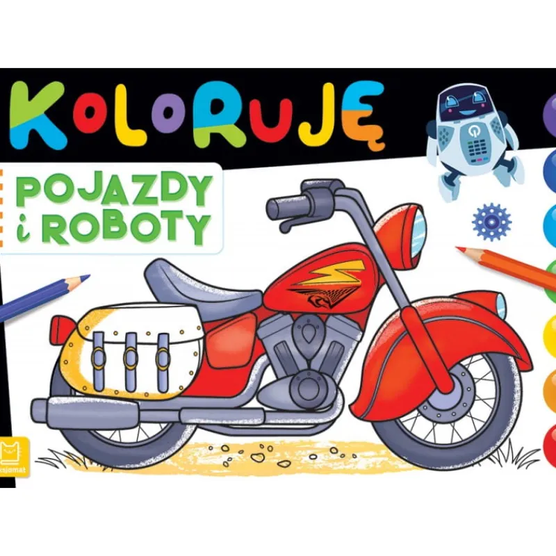 Dzieci AKSJOMAT Książka Koloruję pojazdy i roboty
