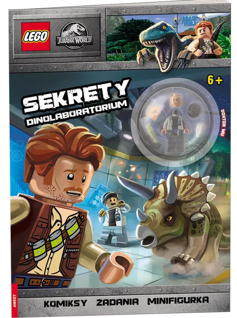 Dzieci AMEET Książka LEGO Jurassic World. Sekrety Dinolaboratorium LNC-6203