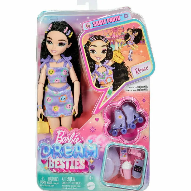 MATTEL Lalka Barbie Dream Besties Renee na wrotkach JFX99