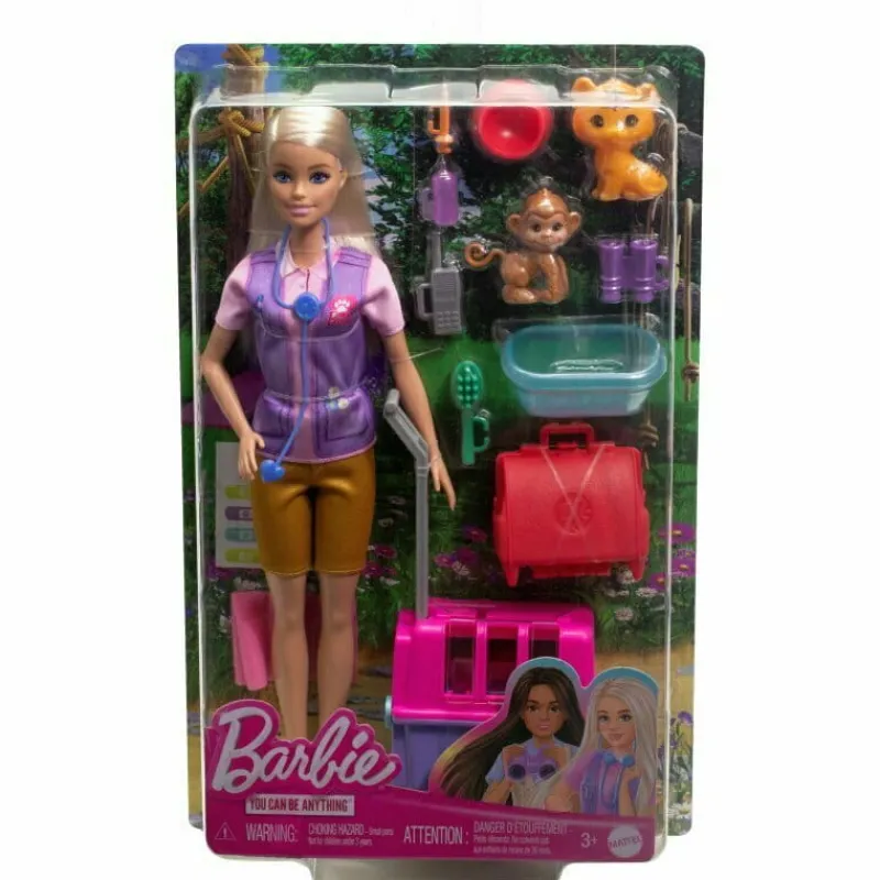 MATTEL Lalka Barbie Ratowniczka zwierząt + akcesoria do opieki HRG50