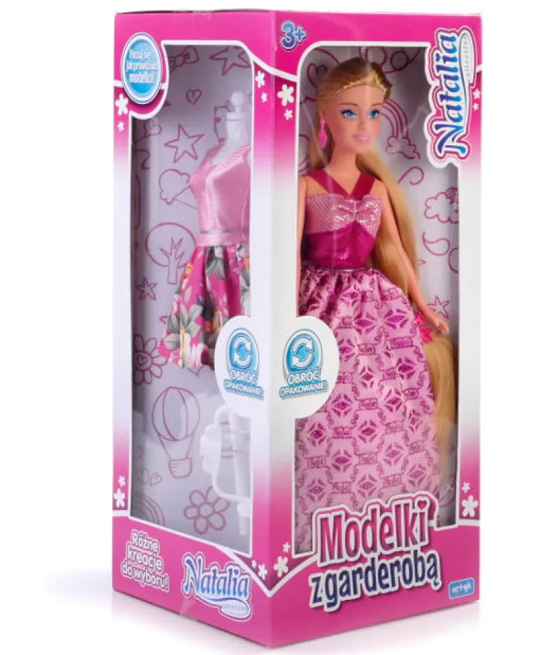 ARTYK Lalka Natalia Modelki z garderobą 29cm