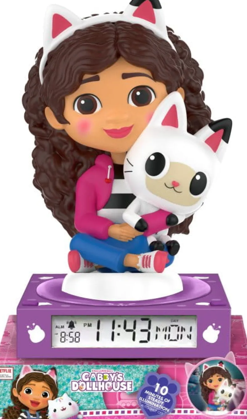 KIDS EUROSWAN Lampka 3D z budzikiem Koci Domek Gabi. Gabby's Dollhouse GD00095