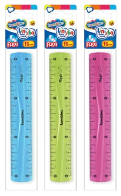 MAJEWSKI Linijka BAMBINO standard 15cm Flexi mix cena za 1 szt