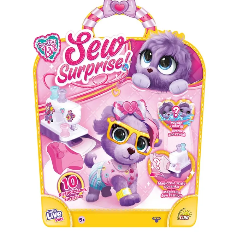 COBI Little Live Pets 30173 Sew Surprise Zwierzaczek fioletowy + magiczna maszyna do szycia