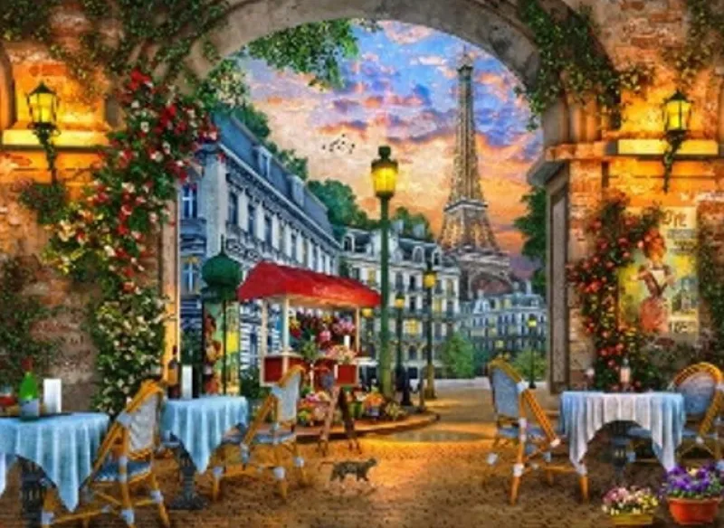 NORIMPEX Malowanie po numerach Paryż, restauracja na ulicy 40x50cm 1008491