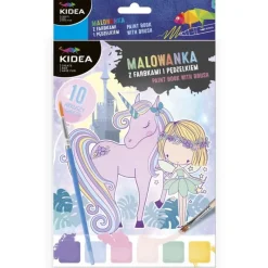 DERFORM Malowanka A5 z farbkami i pędzelkiem Wróżki Kidea