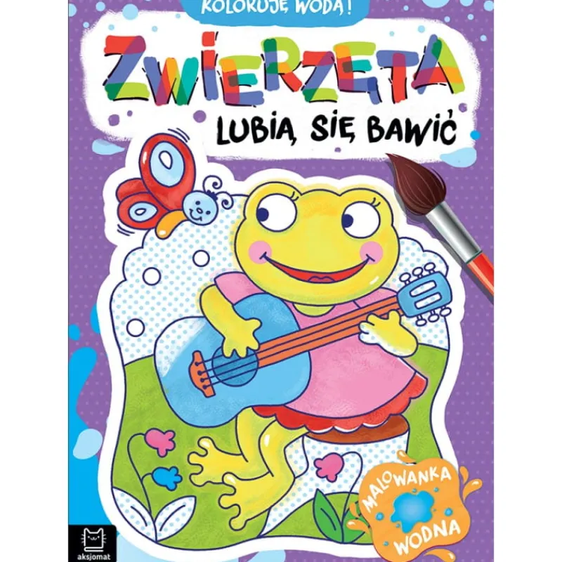 Dzieci AKSJOMAT Malowanka wodna. Koloruję wodą! Zwierzęta lubią się bawić.