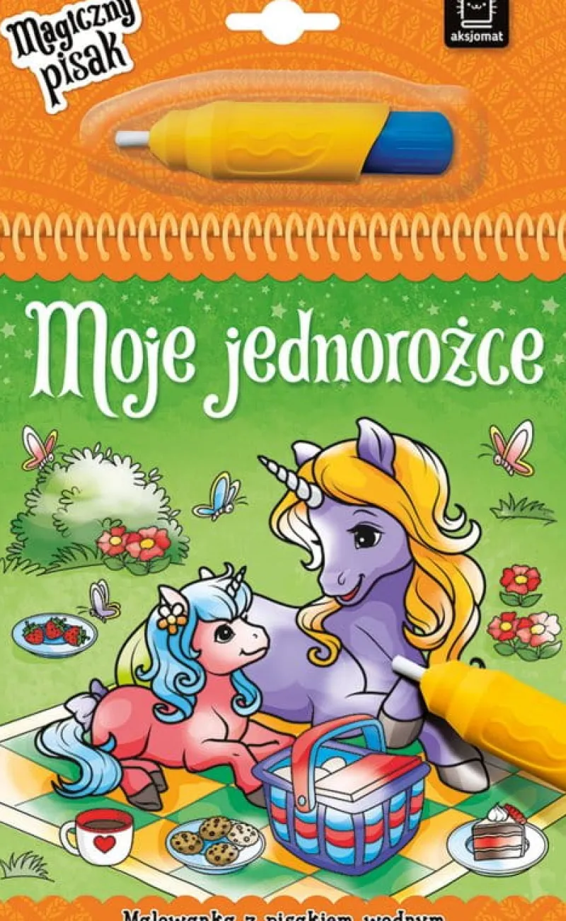 Dzieci AKSJOMAT Malowanka z pisakiem wodnym. Moje jednorożce.