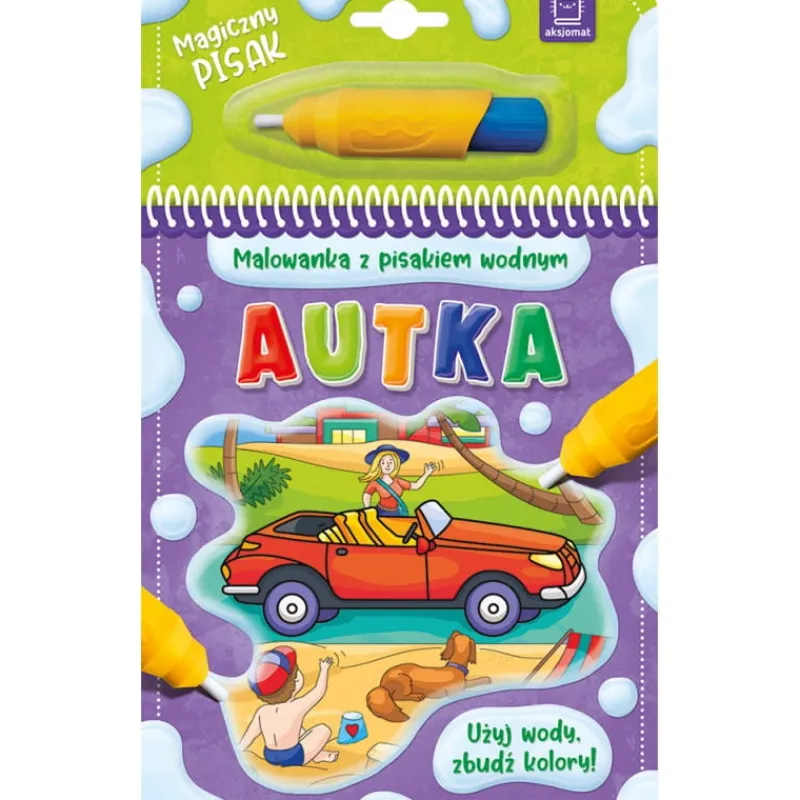 Dzieci AKSJOMAT Malowanka z pisakiem wodnym Autka -