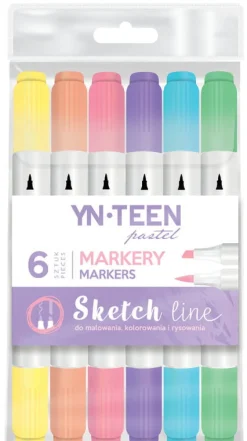 INTERDRUK Marker Sketch Line Pastel 6kol.