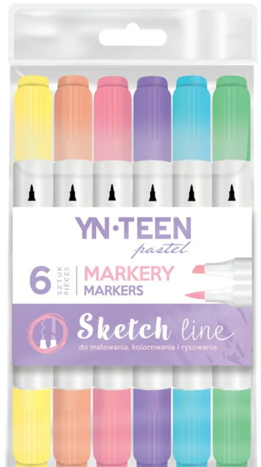 INTERDRUK Marker Sketch Line Pastel 6kol.