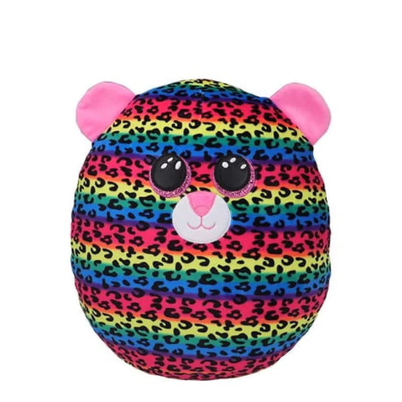 TY INC. Maskotka poduszka TY Squish-a-Boos wielokolorowy leopard - DOTTY, 22 cm - Medium 39286