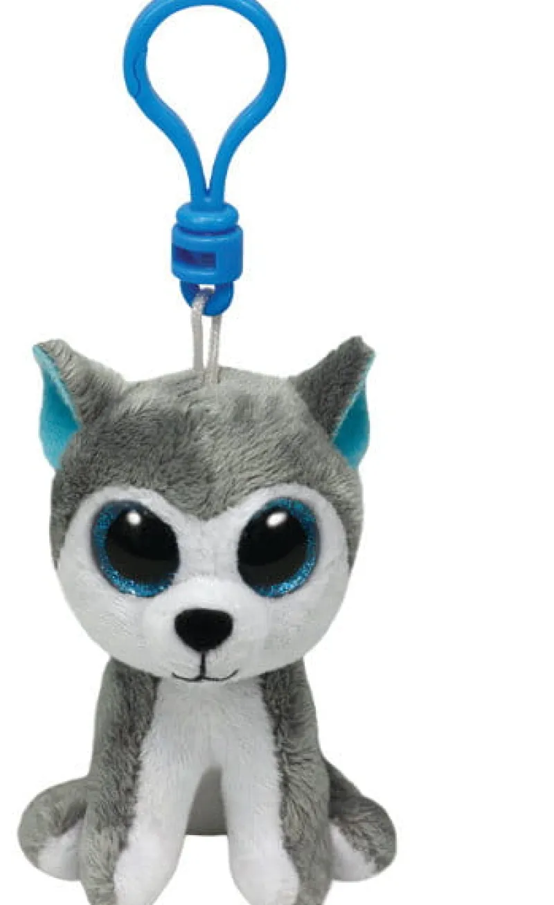 TY INC. Maskotka TY BEANIE BOOS Clip Slush - szary piesek 8,5cm 36503