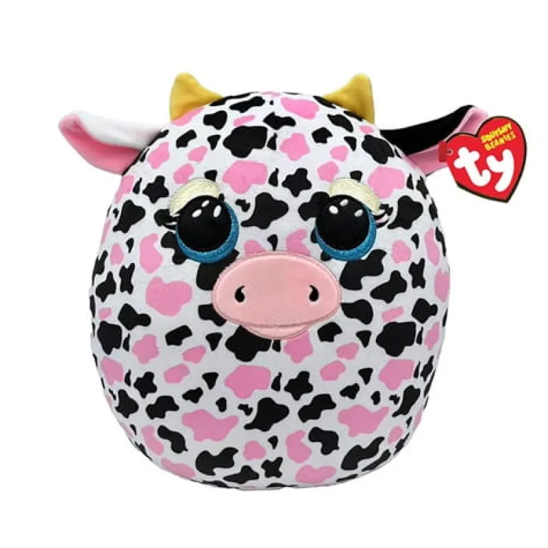 TY INC. Maskotka-poduszka TY Squishiy Beanies MILKSHAKE krowa 22cm 39266