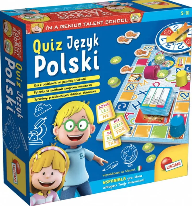 LISCIANI GIOCHI Mały Geniusz Quiz - Język Polski - Lisciani