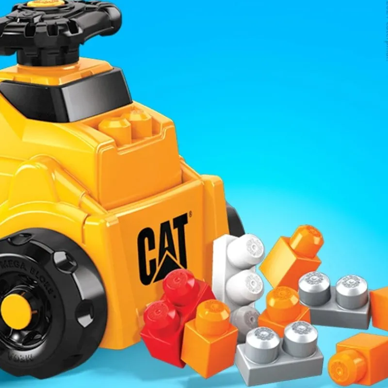 MATTEL MEGA BLOKS CAT Pojazd jeździk 3w1 + klocki HDJ29