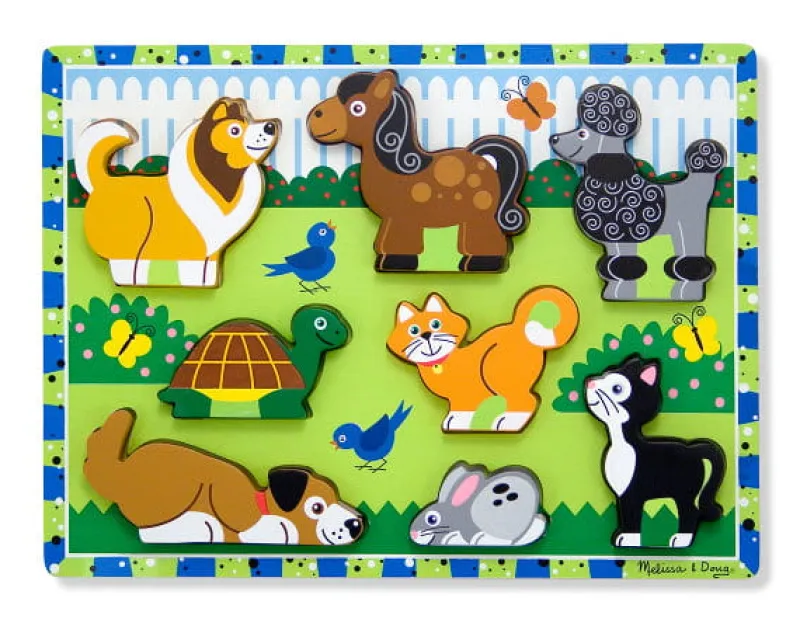 MELISSA & DOUG - Drewniane puzzle ze zwierzętami