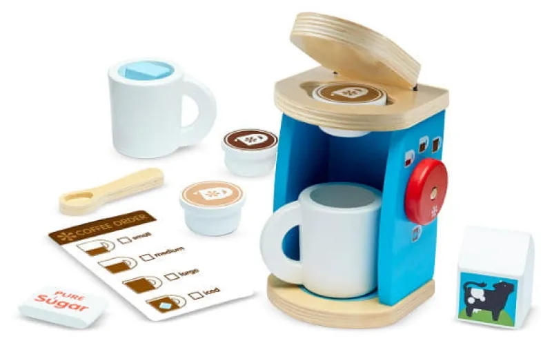 MELISSA & DOUG - Drewniany ekspres do kawy z akcesoriami