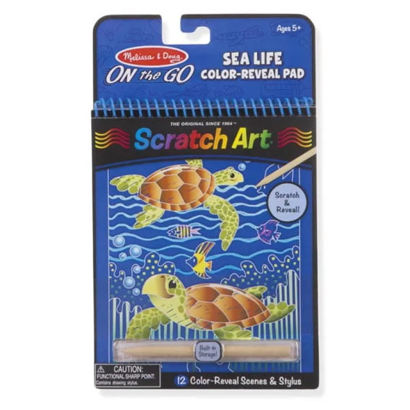 MELISSA & DOUG Zdrapywanka Tęczowe karteczki sea life