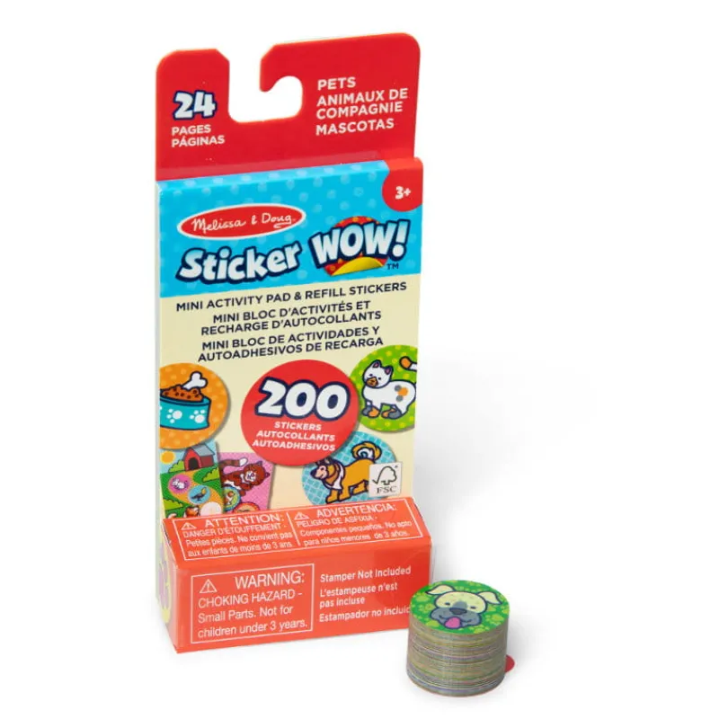 MELISSA & DOUG MELISSA Sticker WOW! Notesik Mini Activity Pad z naklejkami Zwierzęta 50297
