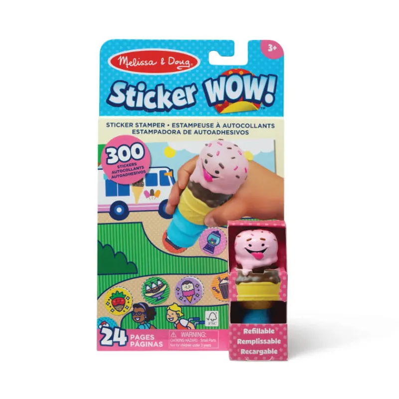 MELISSA & DOUG MELISSA Sticker WOW! Stempel z naklejkami Lody Ice Cream 50136