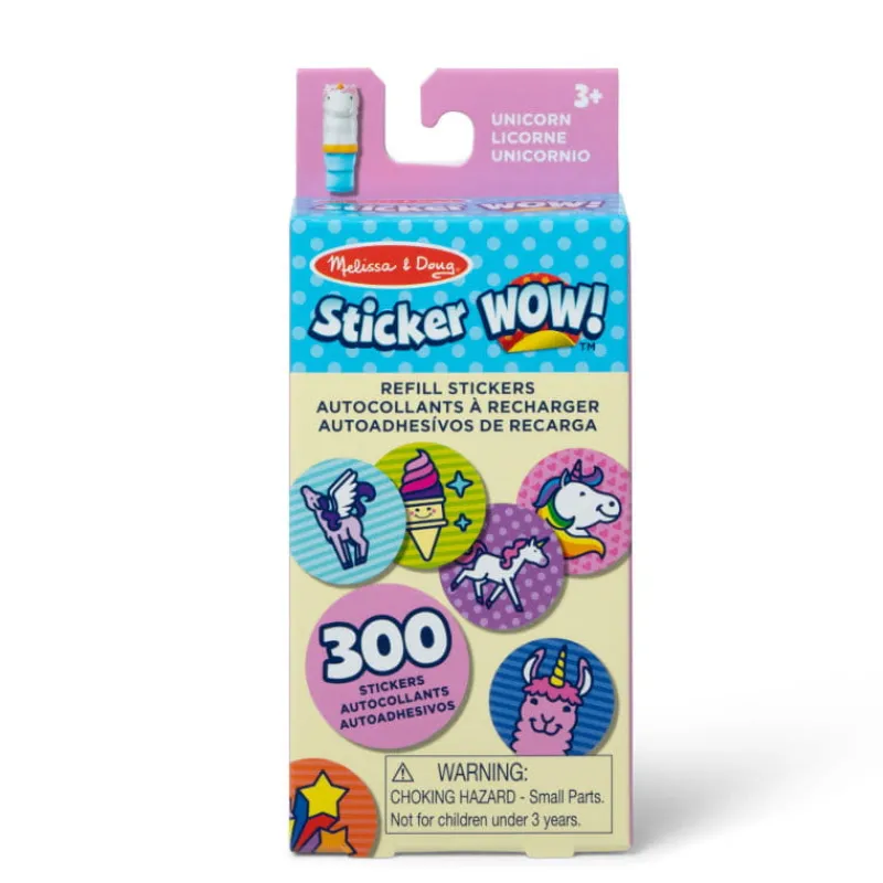 MELISSA & DOUG MELISSA Sticker WOW! Zestaw 300 naklejek uzupełniających Jednorożec Unicorn 50203
