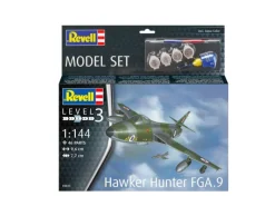 COBI Model samolotu do sklejania 1:144 63833 Hawker Hunter FGA.9 Revell + 3 farbki + klej + pędzelki