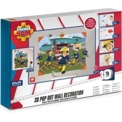WALLTASTIC Naklejka na ścianę 3D Strażak Sam,