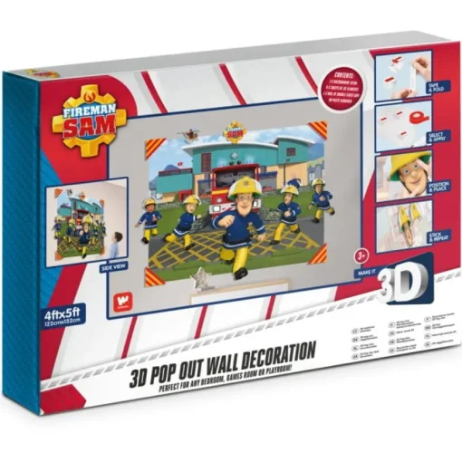 WALLTASTIC Naklejka na ścianę 3D Strażak Sam,