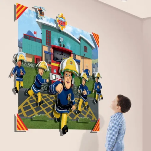 WALLTASTIC Naklejka na ścianę 3D Strażak Sam,