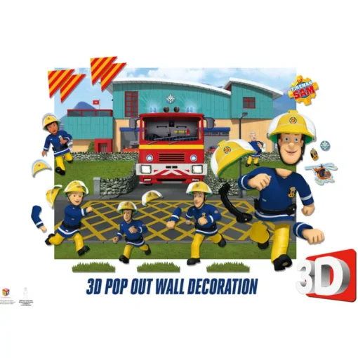 WALLTASTIC Naklejka na ścianę 3D Strażak Sam,