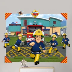 WALLTASTIC Naklejka na ścianę 3D Strażak Sam,