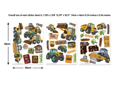 WALLTASTIC Naklejki ścienne zestaw JCB Muddy Friends,