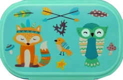 KIDS EUROSWAN Śniadaniówka + sztućce 21x14x6cm Animals KL11345