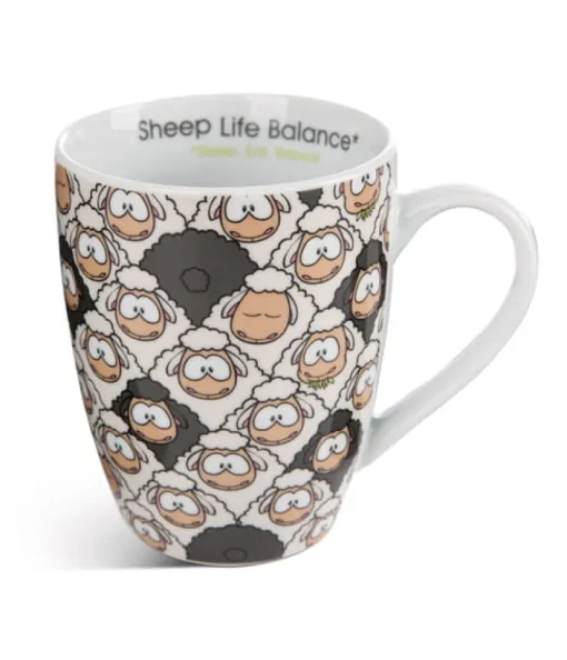NICI 49683 Kubek porcelanowy Wooly Gang 310ml, papierowa banderola