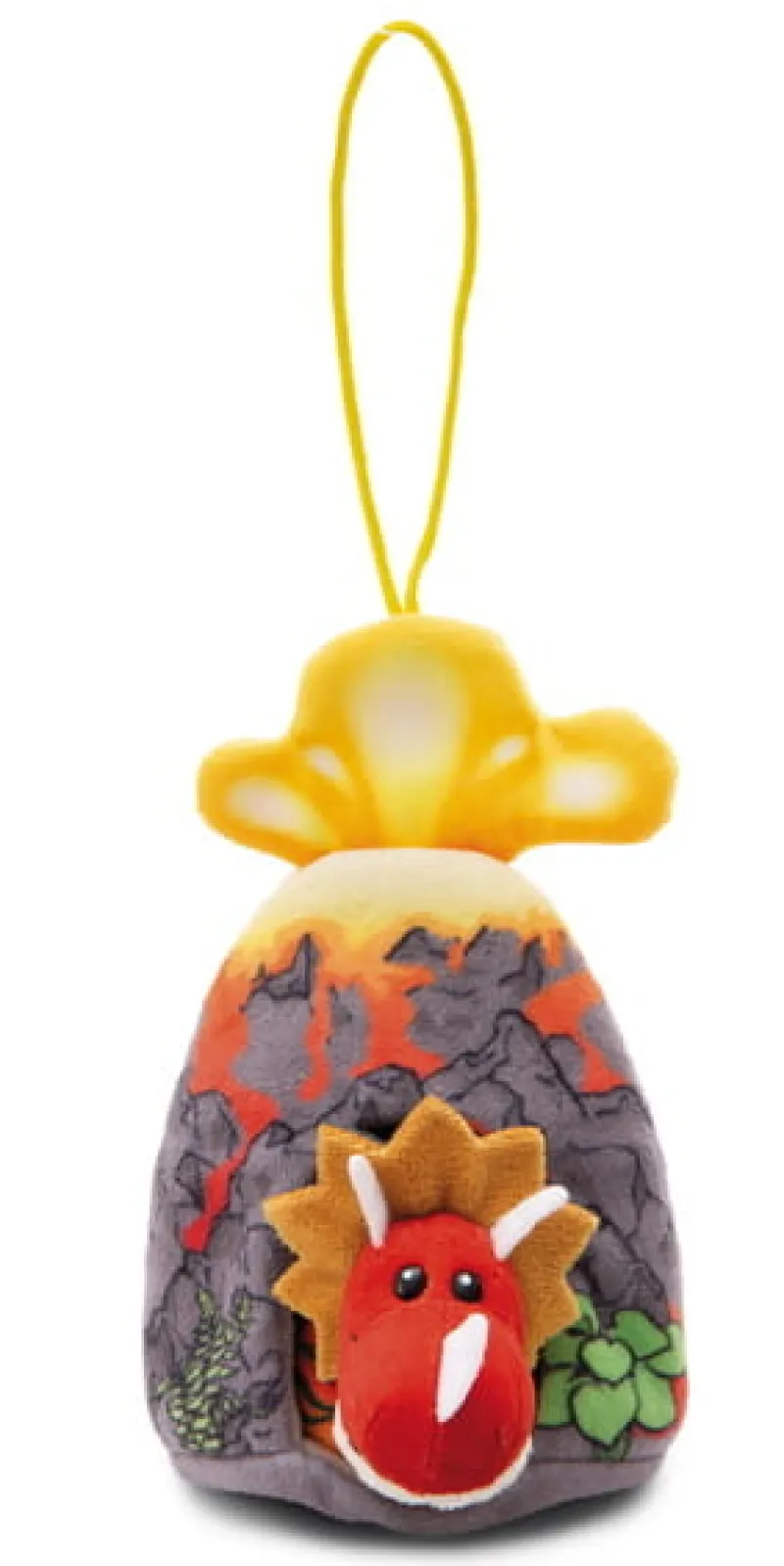 NICI 49463 Maskotka dinozaur Cerastupsy czerwony w wulkanicznym jajku 12cm GREEN