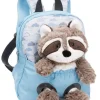 NICI 49844 Plecak 21x26cm niebieski + maskotka Szop 25cm