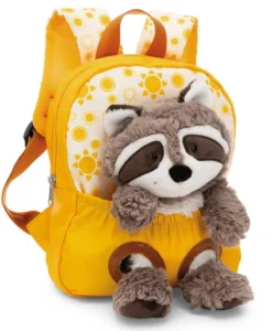NICI 49846 Plecak 21x26cm żółty + maskotka Szop 25cm