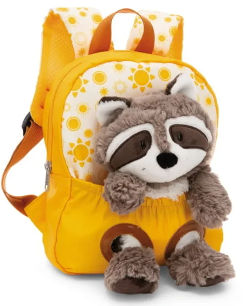 NICI 49846 Plecak 21x26cm żółty + maskotka Szop 25cm