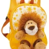 NICI 49850 Plecak 21x26cm żółty + maskotka Lew 25cm