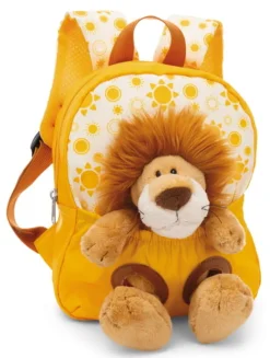 NICI 49850 Plecak 21x26cm żółty + maskotka Lew 25cm