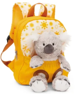 NICI 49842 Plecak 21x26cm żółty + maskotka Koala 25cm