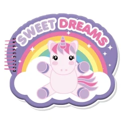 KIDS EUROSWAN Notatnik notes w silikonowej oprawie, 3 wzory Jednorożec Sweet Dreams KL10633 mix cena za 1 szt