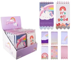 MAIN PAPER Notes na spirali Unicorn 100x195mm 90k MP p24 mix cena za 1szt