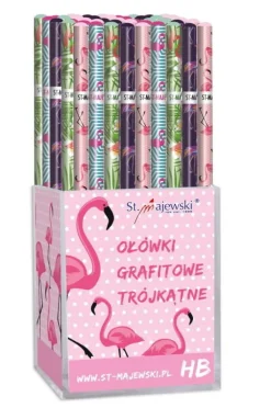 MAJEWSKI Ołówek trójkątny HB Flaming mix p72