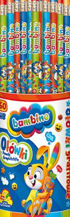 MAJEWSKI Ołówek z gumką BAMBINO tuba p60 mix cena za 1 szt